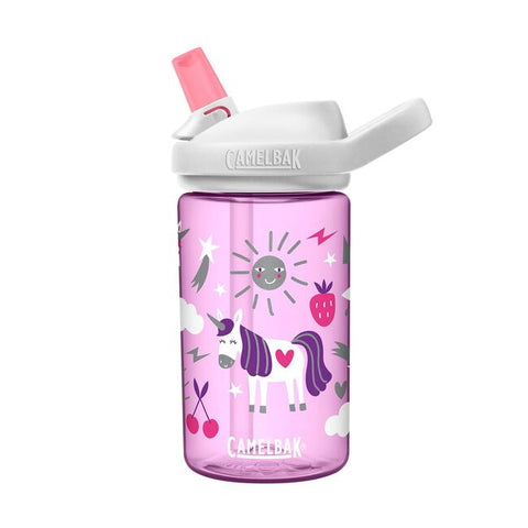 Camelbak Eddy+ Kids 14oz water bottle Unicorn Party BPA-free leak-proof design