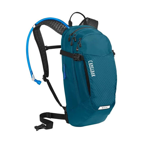 Camelbak M.U.L.E. 12 hydration pack in Moroccan Blue and Black with 100 oz reservoir