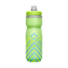 Camelbak Podium Chill 21oz insulated bike bottle Lime/Blue Stripe