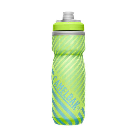 Camelbak Podium Chill 21oz insulated bike bottle Lime/Blue Stripe