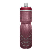 Camelbak Podium Chill 24oz insulated bike water bottle Burgundy perforated design