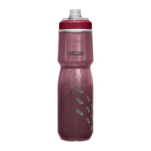 Camelbak Podium Chill 24oz insulated bike water bottle Burgundy perforated design