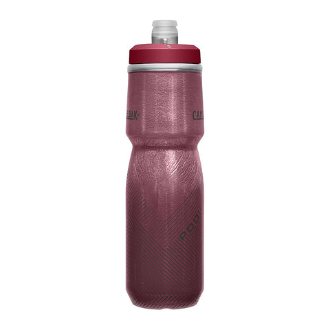 Camelbak Podium Chill 24oz insulated bike water bottle Burgundy perforated design