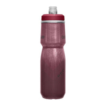 Camelbak Podium Chill 24oz insulated bike water bottle Burgundy perforated design