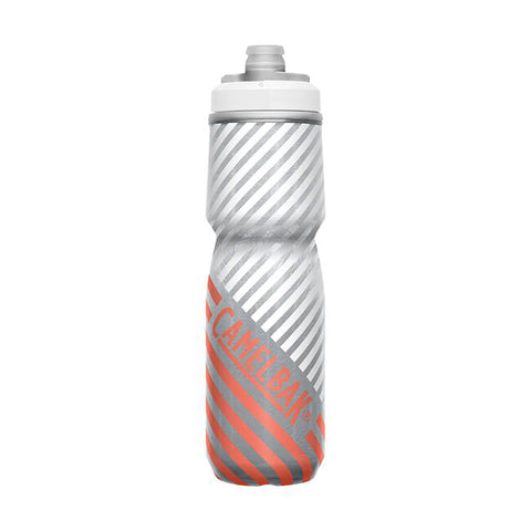 Camelbak Podium Chill 24oz insulated bike bottle Coral Stripe