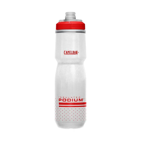 Camelbak Podium Chill 24oz insulated bike bottle Fiery Red & White