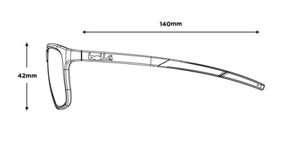 Bollé SCORE Black Matte Sunglasses with Sky Blue Polarized Lenses
