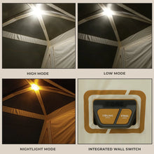 CORE 10-Person Lighted Instant Pyramid Tent 16x9 Mocha Latte