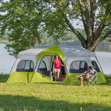 CORE 12 person instant cabin tent 18x10 grey and green large family camping tent