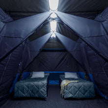 CORE 12 person lighted instant cabin tent 18x10 grey and blue large family camping tent