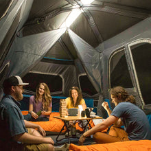 CORE 12 person lighted instant cabin tent 18x10 grey and blue large family camping tent