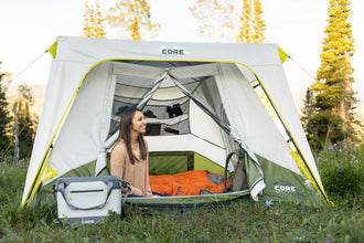 CORE EQUIPMENT 4 person instant cabin tent 8x7 grey and green