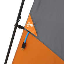 CORE 4 person straight wall cabin tent 8x7 grey and orange easy setup family camping tent with spacious interior