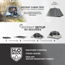 CORE 6-person instant cabin tent 11x9 ft with full rainfly spacious family camping tent