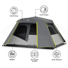 CORE 6-person instant cabin tent 11x9 ft with full rainfly spacious family camping tent