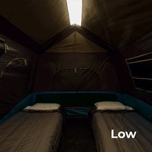 CORE 6-Person Lighted Instant Cabin Tent 11x9 grey and blue