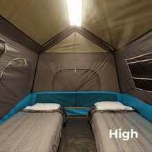 CORE 6-Person Lighted Instant Cabin Tent 11x9 grey and blue