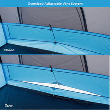 CORE 6-Person Lighted Instant Cabin Tent 11x9 grey and blue