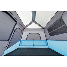 CORE 6-Person Lighted Instant Cabin Tent 11x9 grey and blue