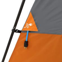 CORE 6 person straight wall cabin tent 10x9 grey and orange spacious family camping tent