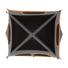 CORE 6 person straight wall cabin tent 10x9 grey and orange spacious family camping tent