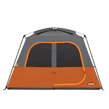 CORE 6 person straight wall cabin tent 10x9 grey and orange spacious family camping tent