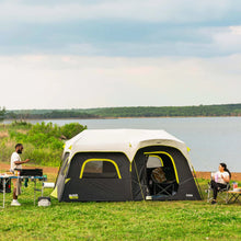 CORE 9-Person Instant Cabin Blockout Tent 14x9 Grey Black family camping tent