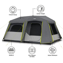 CORE 9 person instant cabin tent 14x9 feet with full rainfly