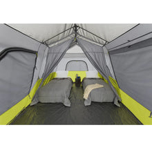 CORE 9 person instant cabin tent 14x9 grey and green spacious family camping tent