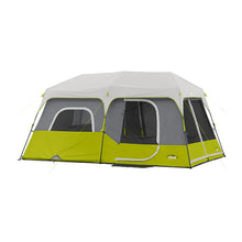 CORE 9 person instant cabin tent 14x9 grey and green spacious family camping tent