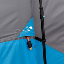 CORE 9 person lighted instant cabin tent 14x9 grey and blue with built in LED lights
