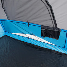 CORE 9 person lighted instant cabin tent 14x9 grey and blue with built in LED lights