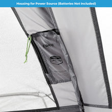 CORE 9 person lighted instant cabin tent 14x9 grey and blue with built in LED lights