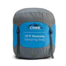 CORE EQUIPMENT 10 degree mummy sleeping bag blue grey