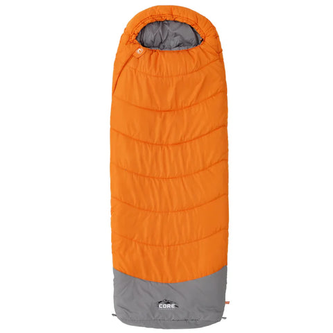 CORE EQUIPMENT 20 degree Hybrid Sleeping Bag orange and grey