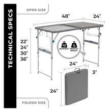 CORE EQUIPMENT 4 foot portable tailgating table foldable