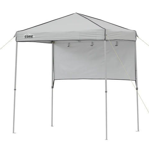 CORE EQUIPMENT 6x4 Instant Canopy with Half Sun Wall Light Grey