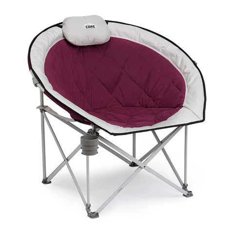 CORE Equipment oversized padded round camping chair with ultra comfortable cushioned seat