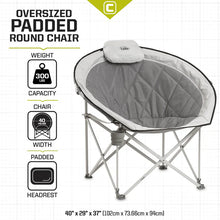 CORE Extra-Comfort Oversized Round Camping Chair with padded seat 
