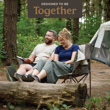 CORE Loveseat Double Outdoor Camp Padded Chair in Mocha Latte