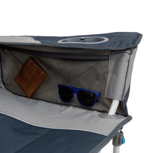 CORE Equipment loveseat double outdoor padded camp chair in blue and silver