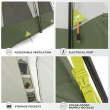 CORE 8 Person Performance Cabin Tent 13x9 Grey Green camping tent