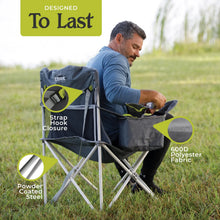 CORE Quad Cooler padded folding camping chair with built-in insulated cooler and cushioned seat