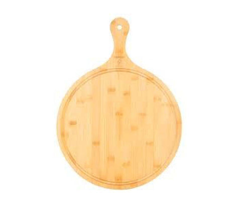 Cozze bamboo pizza board with handle for serving pizza