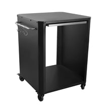 Cozze outdoor table with pull out shelf for BBQ prep and outdoor serving