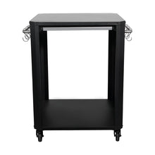 Cozze outdoor table with pull out shelf for BBQ prep and outdoor serving