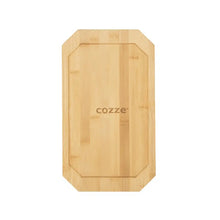 Cozze reversible cast iron pan with wooden tray for BBQ and outdoor cooking 165x330 mm