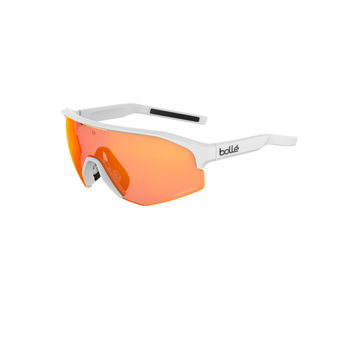 Bollé Lightshifter White Matte Sunglasses with Phantom Brown Red Lens