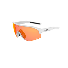 Bollé Lightshifter White Matte Sunglasses with Phantom Brown Red Lens