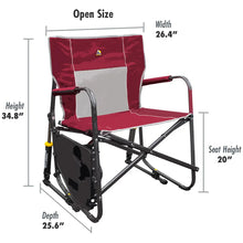 GCI Freestyle Rocker XL outdoor rocking chair with side table cinnamon